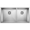 Blanco Quatrus 32-15/16 in. Undermount Double Basin Stainless Steel Kitchen Sink 443054 - alternate 1